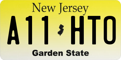 NJ license plate A11HTO