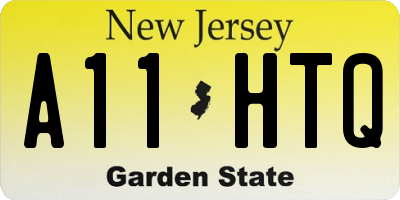 NJ license plate A11HTQ