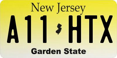 NJ license plate A11HTX
