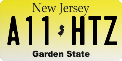 NJ license plate A11HTZ