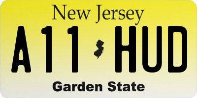 NJ license plate A11HUD