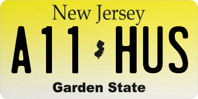 NJ license plate A11HUS