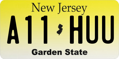 NJ license plate A11HUU