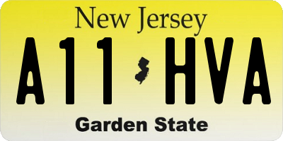NJ license plate A11HVA