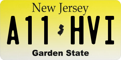 NJ license plate A11HVI