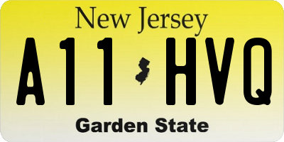NJ license plate A11HVQ