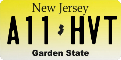NJ license plate A11HVT