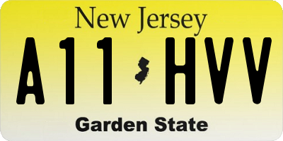 NJ license plate A11HVV