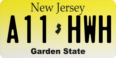 NJ license plate A11HWH