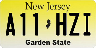 NJ license plate A11HZI
