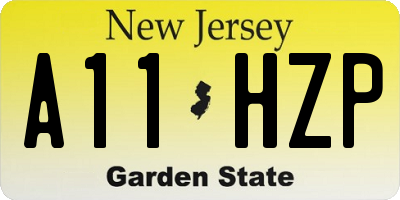 NJ license plate A11HZP