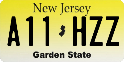 NJ license plate A11HZZ