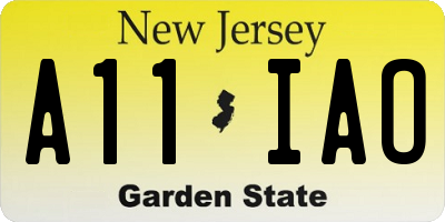 NJ license plate A11IAO