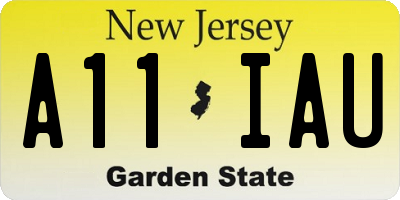 NJ license plate A11IAU