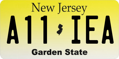 NJ license plate A11IEA