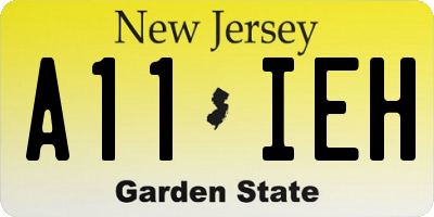 NJ license plate A11IEH