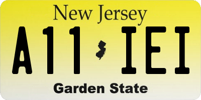 NJ license plate A11IEI