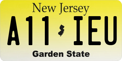 NJ license plate A11IEU