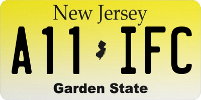 NJ license plate A11IFC