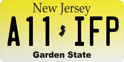NJ license plate A11IFP