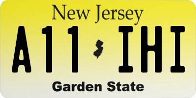 NJ license plate A11IHI