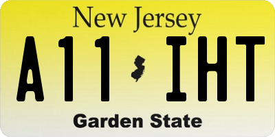 NJ license plate A11IHT
