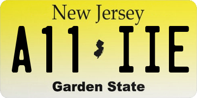 NJ license plate A11IIE