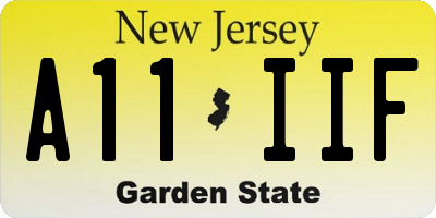 NJ license plate A11IIF