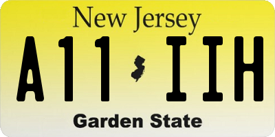 NJ license plate A11IIH