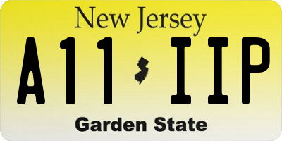 NJ license plate A11IIP