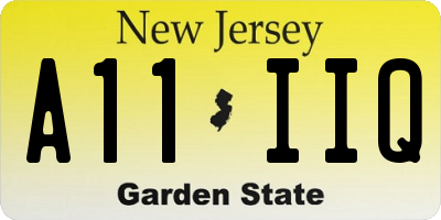 NJ license plate A11IIQ