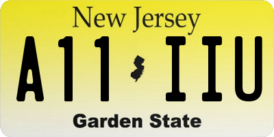 NJ license plate A11IIU