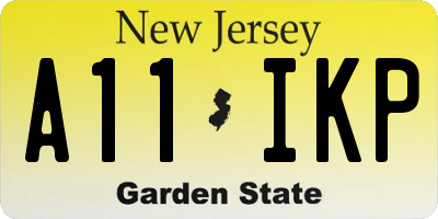 NJ license plate A11IKP