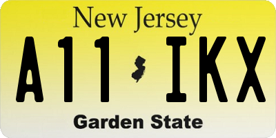 NJ license plate A11IKX