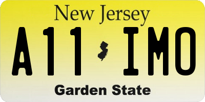 NJ license plate A11IMO