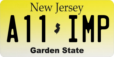 NJ license plate A11IMP