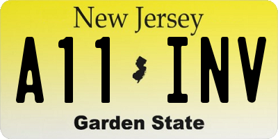 NJ license plate A11INV