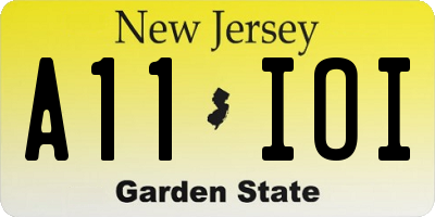 NJ license plate A11IOI