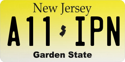NJ license plate A11IPN
