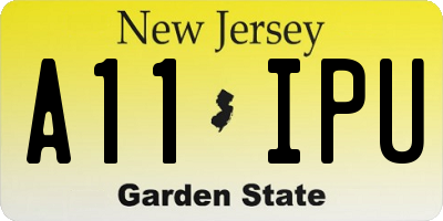NJ license plate A11IPU