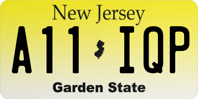 NJ license plate A11IQP