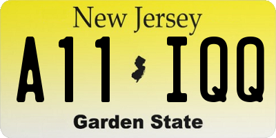 NJ license plate A11IQQ