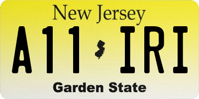NJ license plate A11IRI