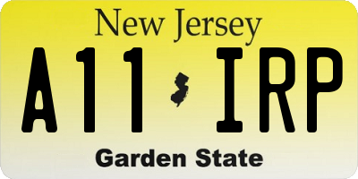 NJ license plate A11IRP