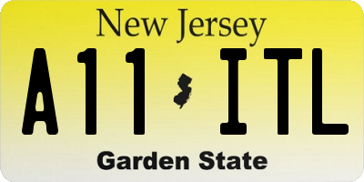 NJ license plate A11ITL