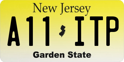 NJ license plate A11ITP