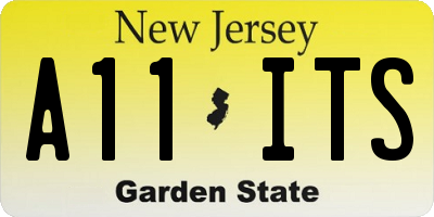 NJ license plate A11ITS