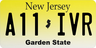 NJ license plate A11IVR