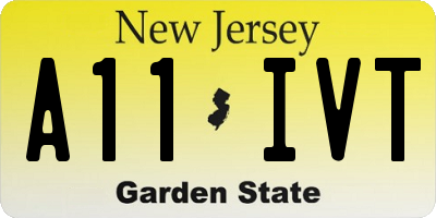 NJ license plate A11IVT