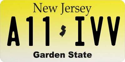 NJ license plate A11IVV